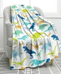 Cute Funny Dinosaur Fleece Blanket